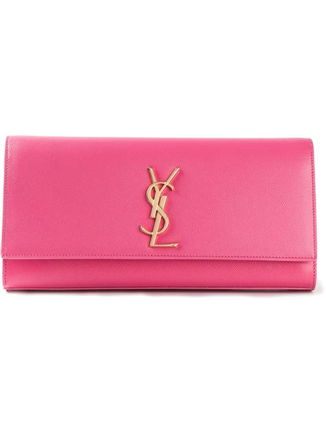 ysl light pink clutch|saint laurent evening clutch.